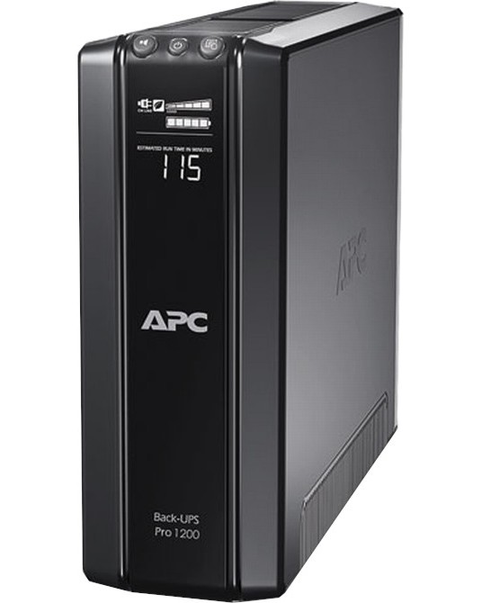 Непрекъсваемо токозахранващо устройство APC Power Saving Back UPS Pro 1200 Непрекъсваемо токозахранващо устройство APC Power Saving Back UPS Pro 1200 - 1200 VA, 720 W, 24 V / 9 Ah, 6x Schuko изхода, RJ-11 / RJ-45 портове, AVR, LCD дисплей, Line Interactive -