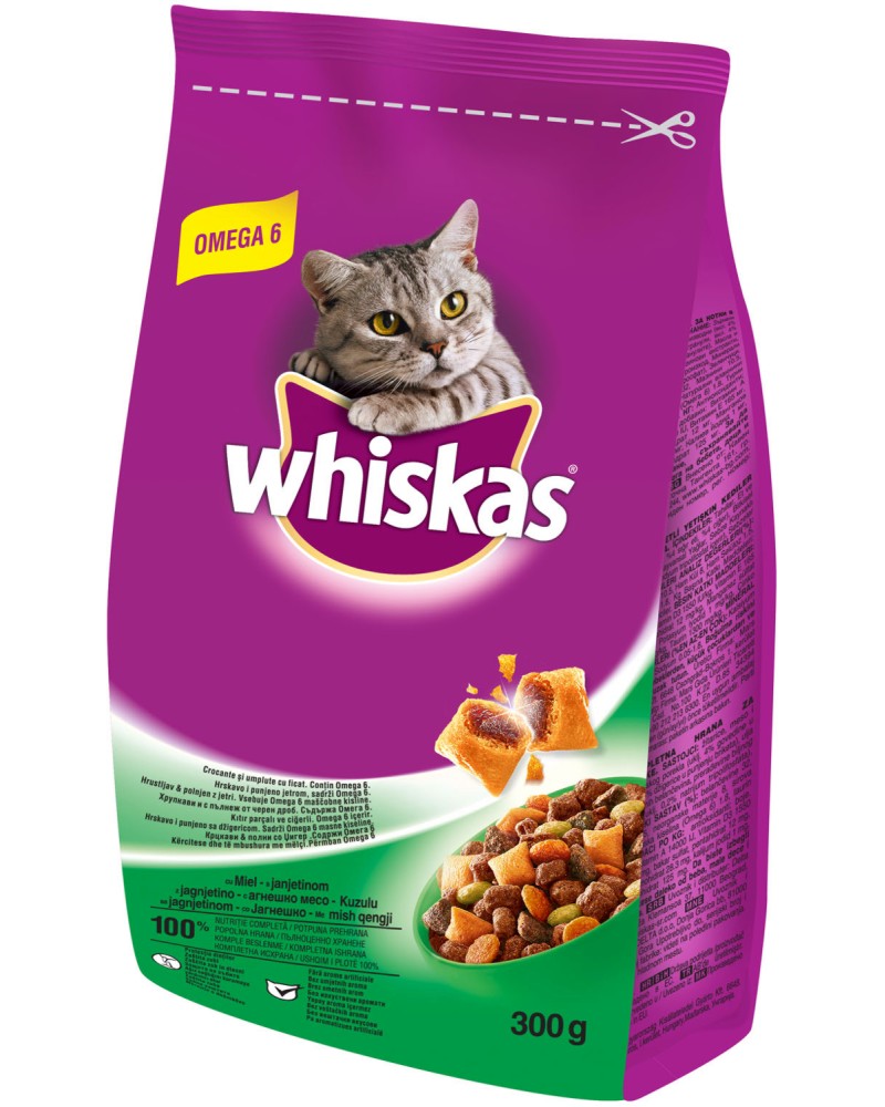 Whiskas Суха храна за котки с агнешко месо store.bg