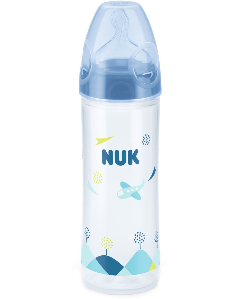 Бебешко шише NUK New Classic - 250 ml, от серията First Choice, 6-18 м - шише