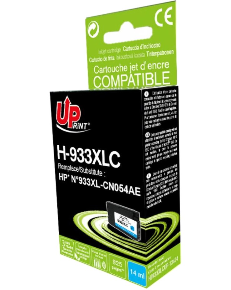 ������ � ������� �� ������� UPrint H-933XL Cyan - 825 �������� - 