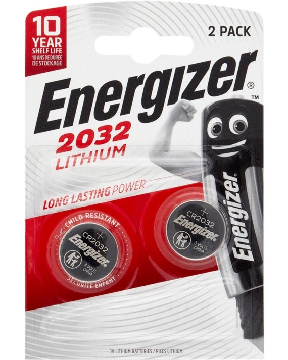 Бутонна батерия CR2032 Бутонна батерия CR2032 - Литиева 3V - 2 броя - батерия