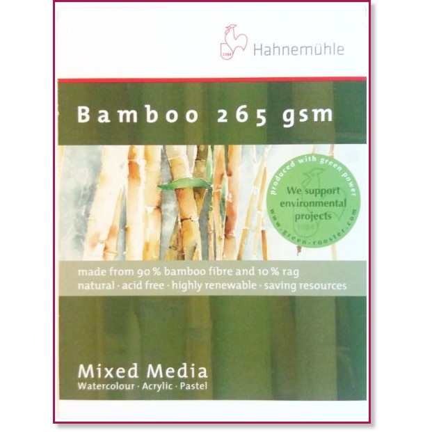     Hahnemuhle - 10 , 8 x 10.5 cm, 265 g/m<sup>2</sup>   Bamboo - 