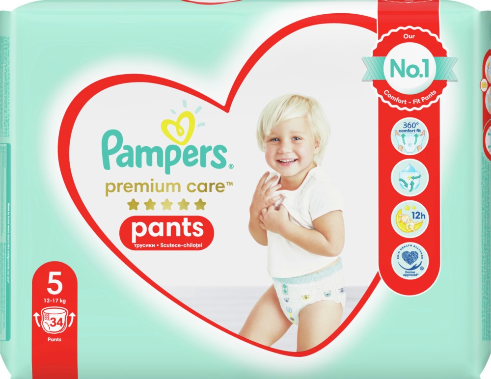  Pampers Premium Care Pants 5 - 34 ÷ 102 ,   12-17 kg - 