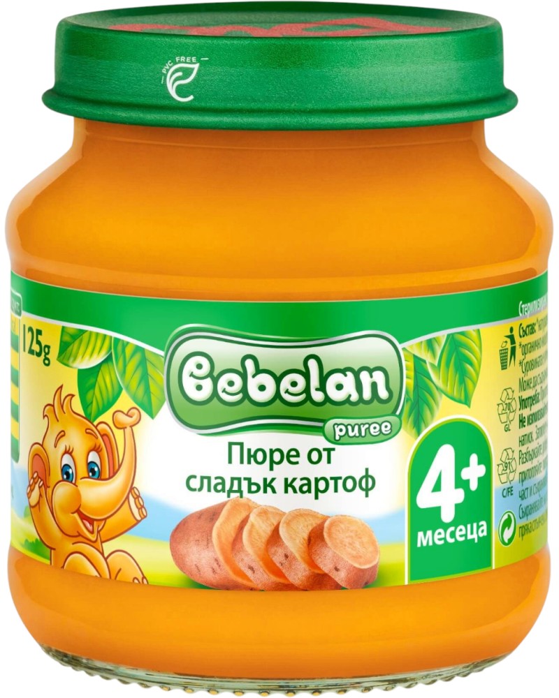      Bebelan Puree - 125 g,  4+  - 
