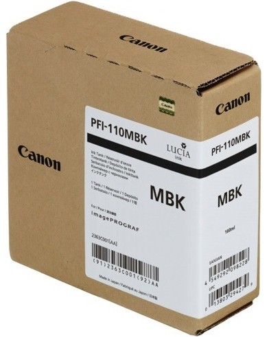 Касета с мастило за принтер Canon PFI-110 Matte Black Касета с мастило за принтер Canon PFI-110 Matte Black - 160 ml -