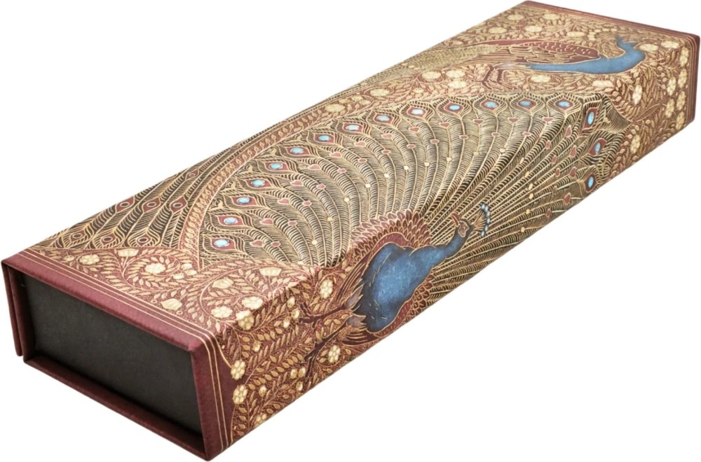 Кутия за моливи Paperblanks Hafiz's Peacocks Кутия за моливи Paperblanks Hafiz's Peacocks - С 2 отделения -