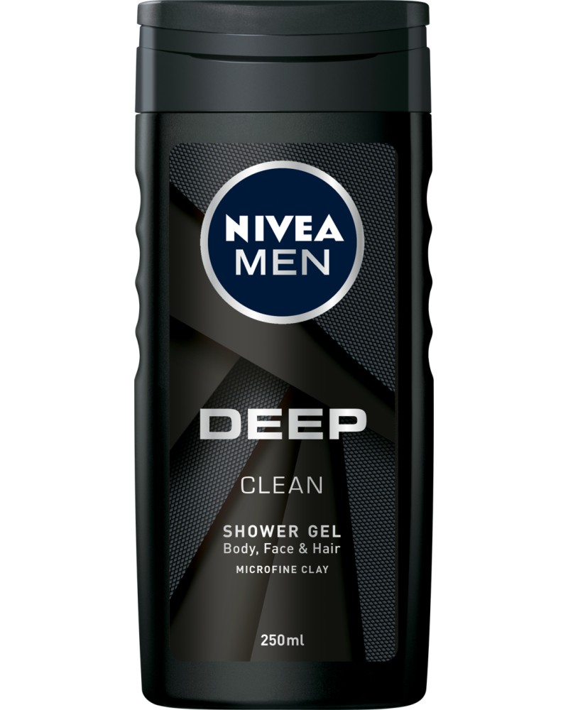 Nivea Men Deep Clean Shower Gel -         Deep -  