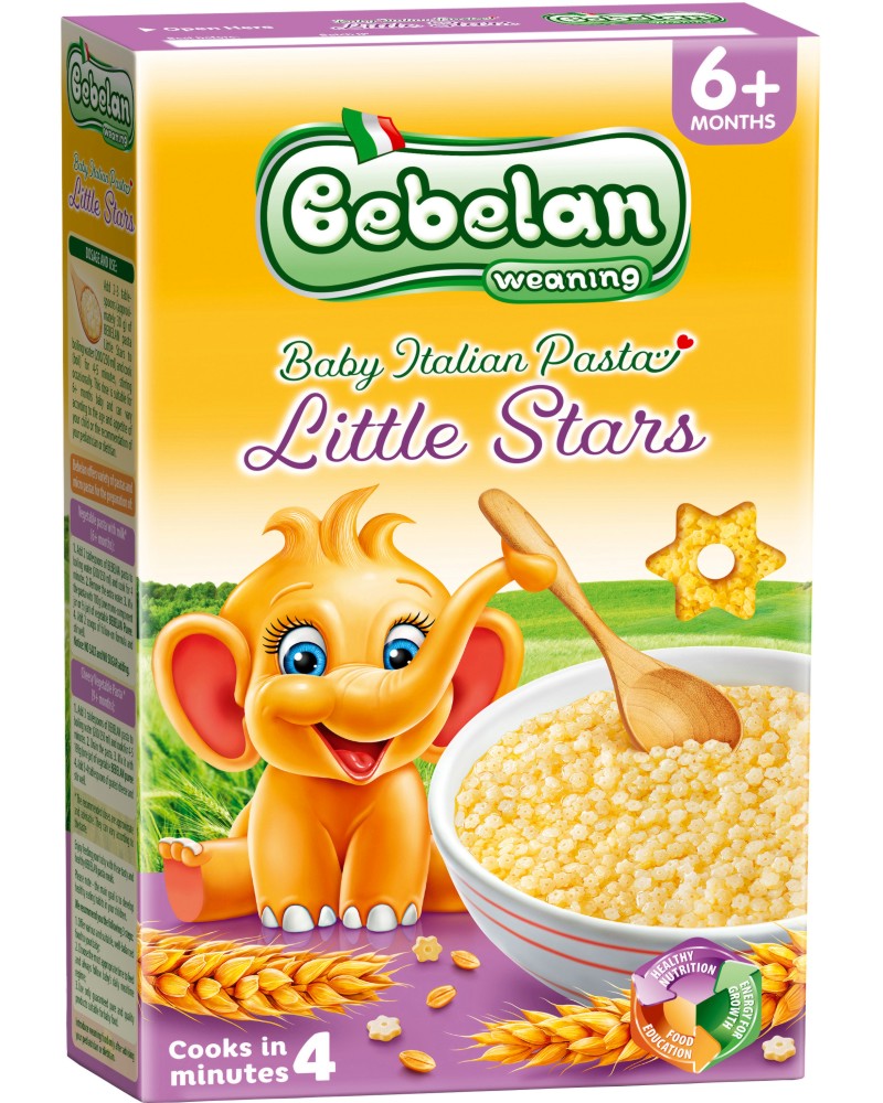 Паста Звездички Bebelan Little Stars - 350 g, за 6+ месеца - продукт