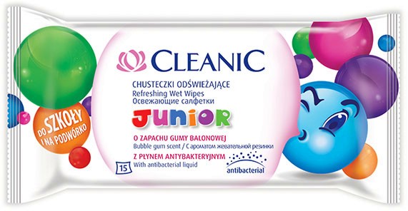 Cleanic Junior Wet Wipes -          15  -  