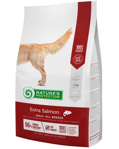 Суха храна за кучета NATURE'S PROTECTION All Breeds Adult Суха храна за кучета NATURE'S PROTECTION All Breeds Adult - 2 и 12 kg, със сьомга, за всички породи, над 1 година - храна