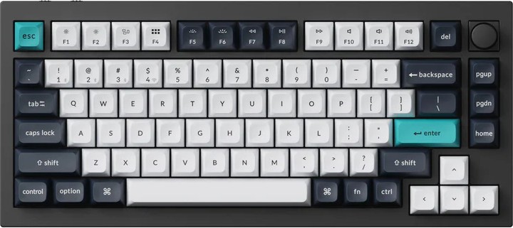     Keychron Q1 Max - 75%, Bluetooth, USB-C, RGB , ANSI Layout, Gateron Jupiter Red - 