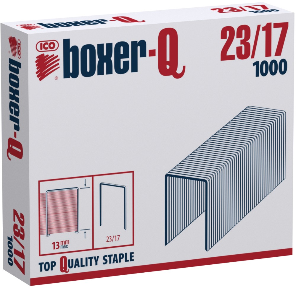 Телчета за телбод Ico Boxer Q 23/17 Телчета за телбод Ico Boxer Q 23/17 - 1000 броя -