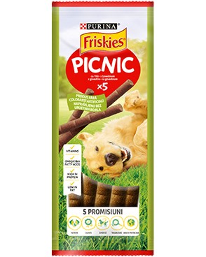 Лакомства за кучета Friskies Picnic Лакомства за кучета Friskies Picnic - 5 броя, с говеждо, в зряла възраст - продукт