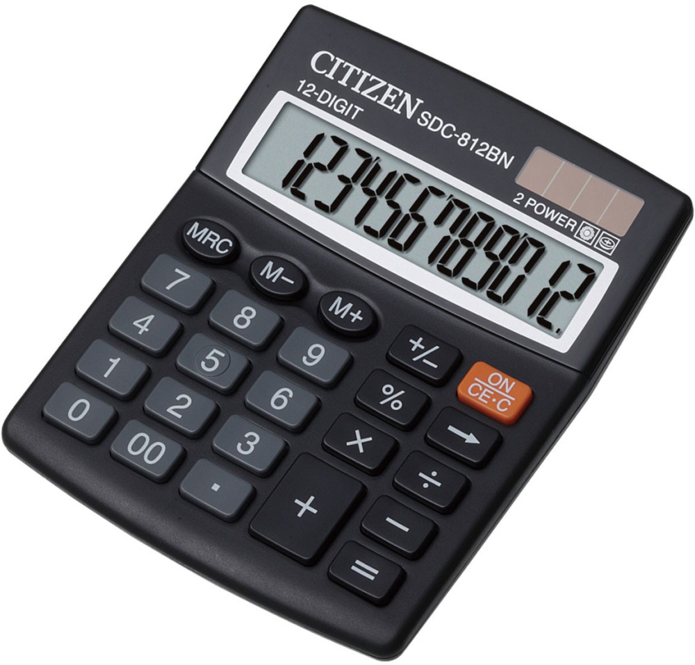 Настолен калкулатор 12 разряда Citizen SDC-812BN - 