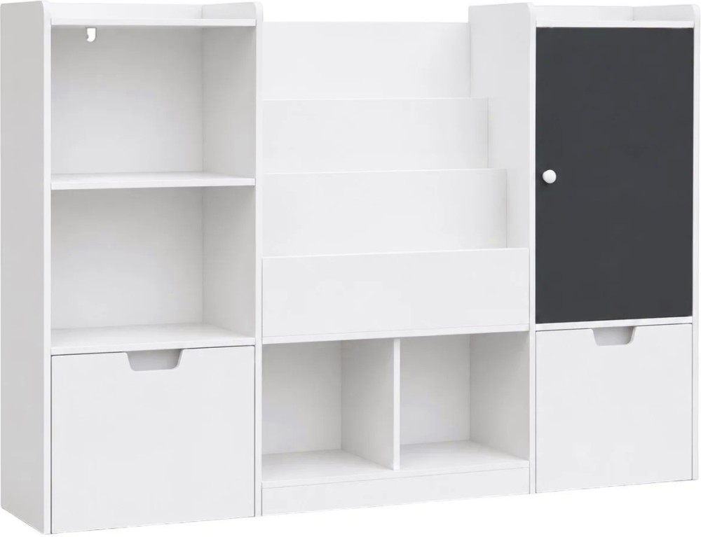 Етажерка за книги и играчки GINGER HOME Етажерка за книги и играчки GINGER HOME - 140 / 80 / 51 cm, с 2 чекмеджета и черна дъска - продукт