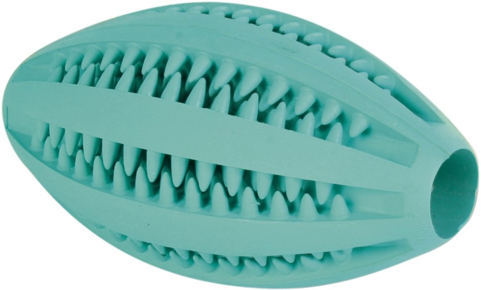 Гумена ръгби топка с аромат на мента - Играчка за кучета от серията "Trixie Denta Fun" - продукт