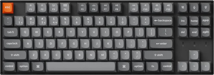     Keychron K8 Max - TKL, Bluetooth, USB, ANSI Layout, Hot-Swap, RGB, Keychron Super Red - 