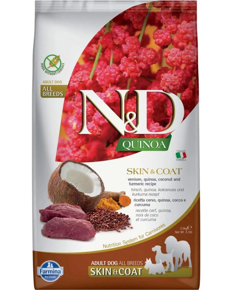           N&D Dog Skin & Coat - 2.5  7 kg,   , ,   ,   Quinoa,   ,  1  - 