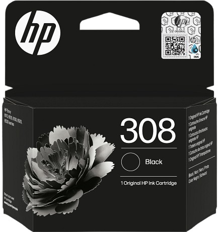 Касета с мастило за принтер HP 308 Black Касета с мастило за принтер HP 308 Black - 160 страници -