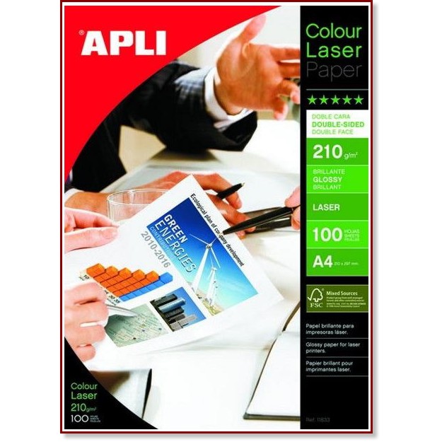���������� ������ A4 �� ������� ���������� Apli - 100 �����, 210 g/m<sup>2</sup> - 