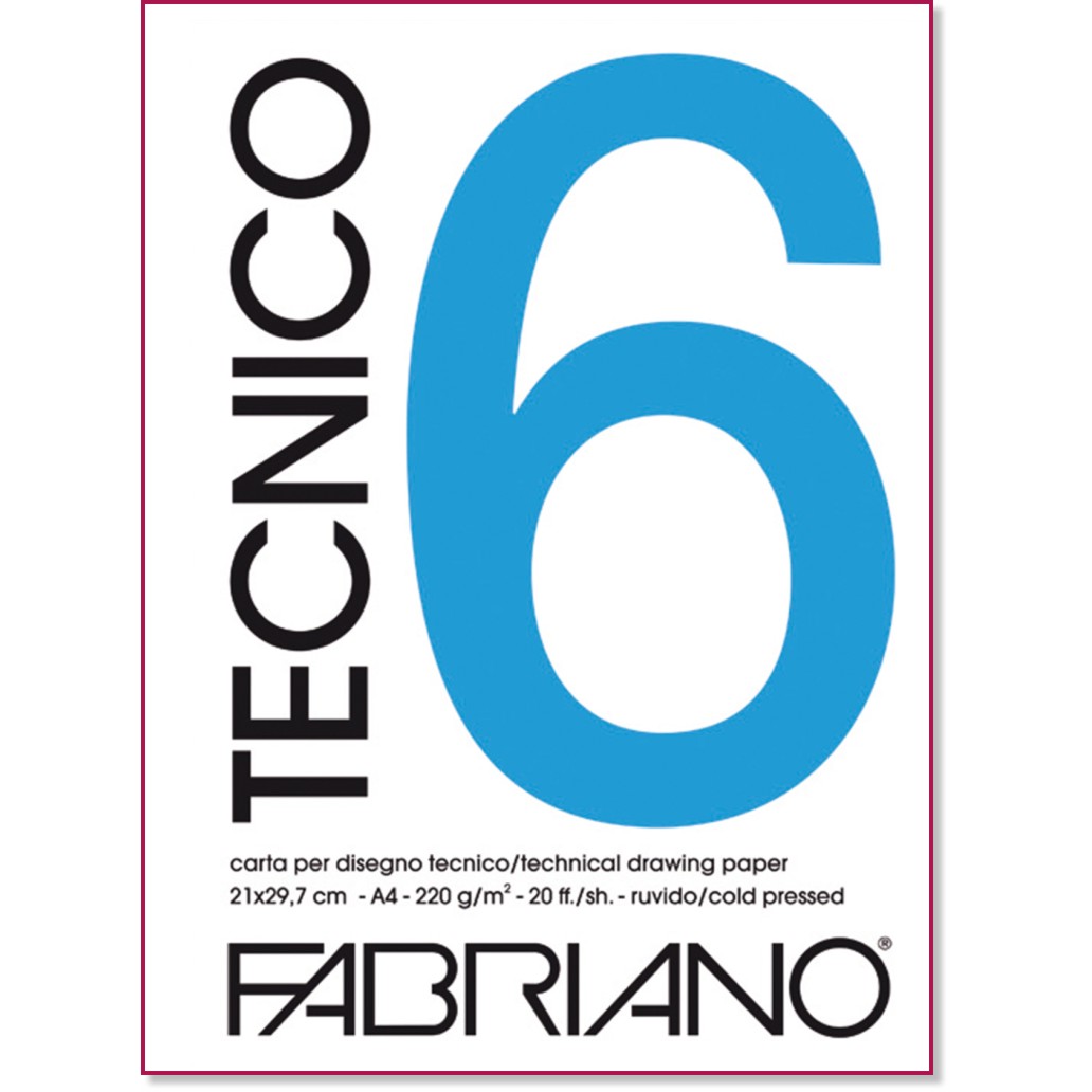    Fabriano Tecnico - 20 , A4, 220 g/m<sup>2</sup> - 