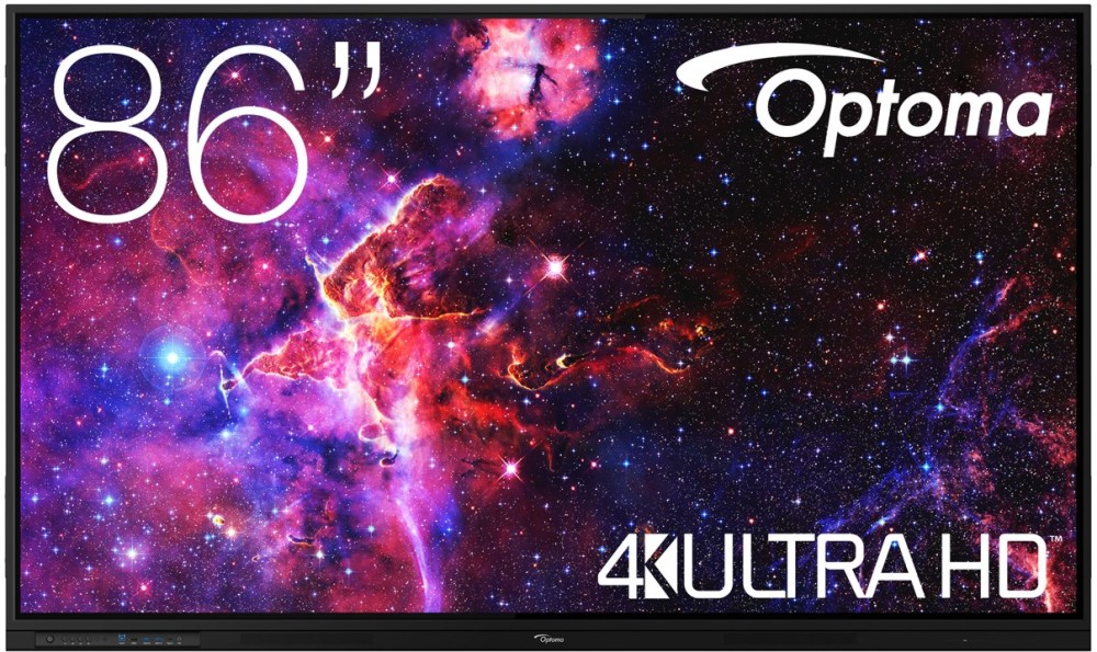 ������������ ������� 86" Optoma Creative Touch 3 3863RK - 198.1 / 118.7 / 11.2 cm, 8 GB RAM, 64 GB, Android 14 - 