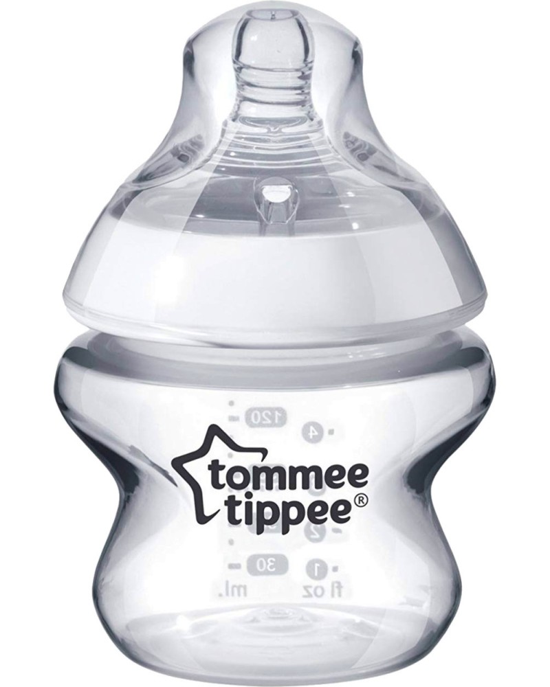 Бебешко шише Tommee Tippee - 150 ml, от серията Closer to Nature, 0-2 м - шише