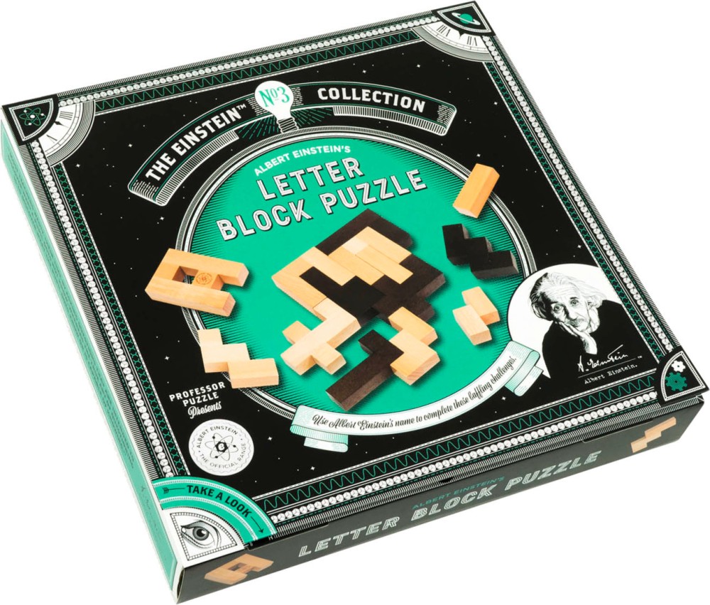 Letter Block Puzzle - 3D     "The Einstein Collection" - 