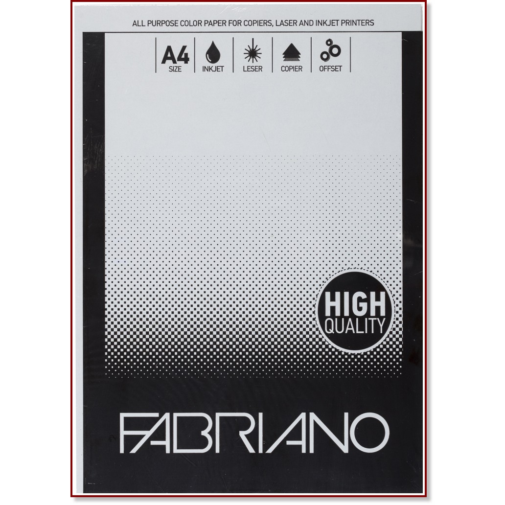 Цветен копирен картон A4 Fabriano Цветен копирен картон A4 Fabriano - 160 g/m<sup>2</sup> -
