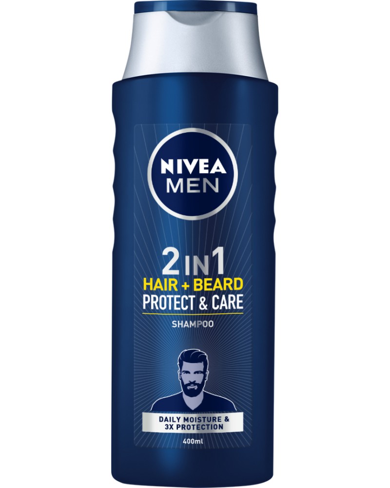 Nivea Men Protect & Care 2 in 1 Hair + Beard Shampoo -        - 