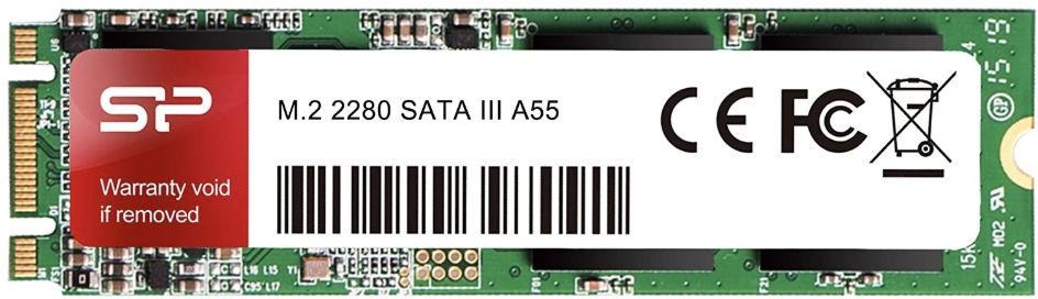 SSD ����� Silicon Power A55 SATA III M.2 - 256 GB, ������ 560 MB/s, ����� 530 MB/s - 