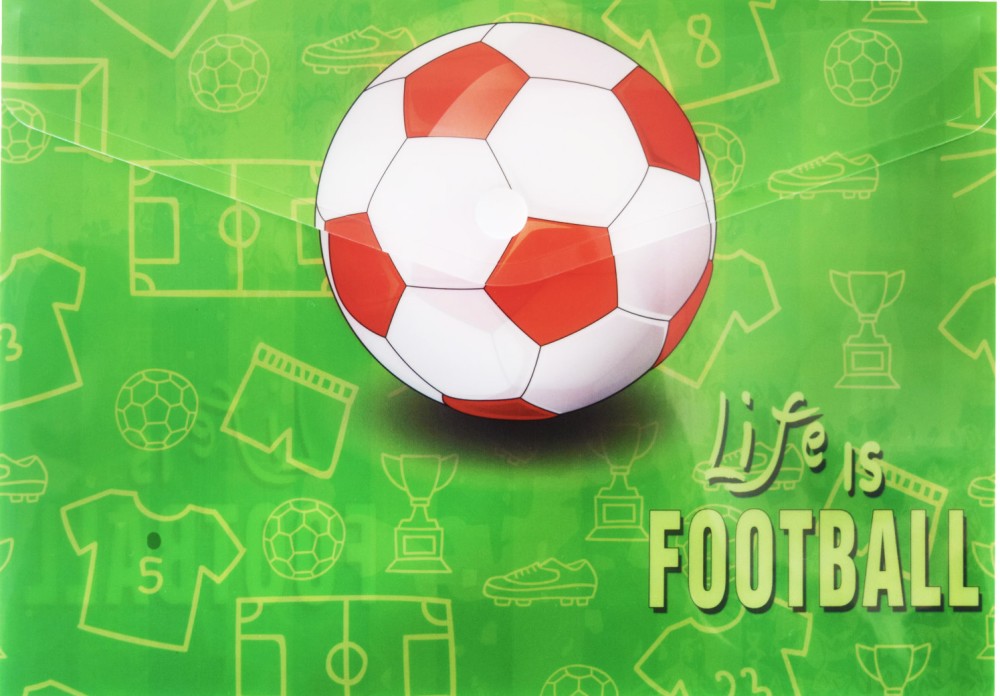 Папка с копче Panta Plast Папка с копче Panta Plast - За формат A4 и A5 от серията Life is Football -