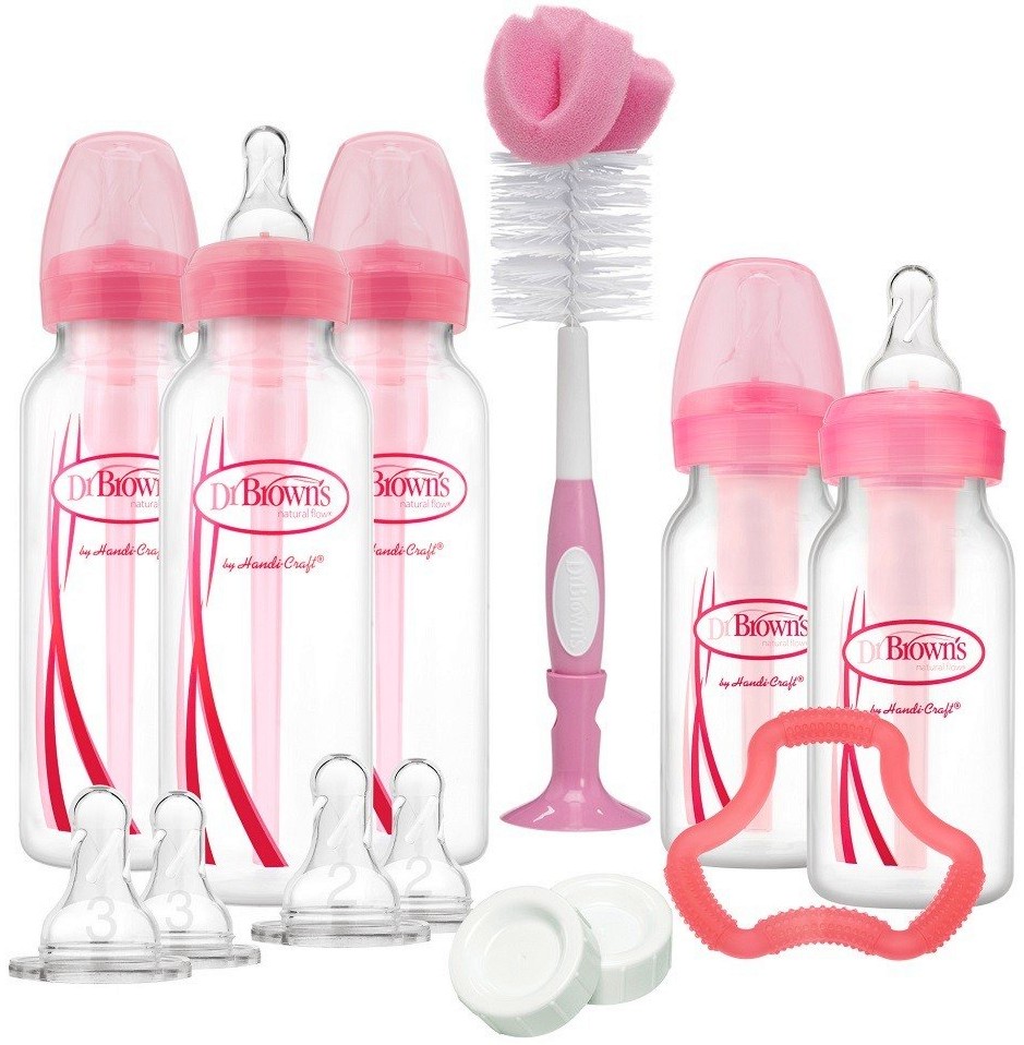 Комплект за новородено Dr. Brown's Narrow Neck - С шишета, биберони и аксесоари от серията Options - продукт