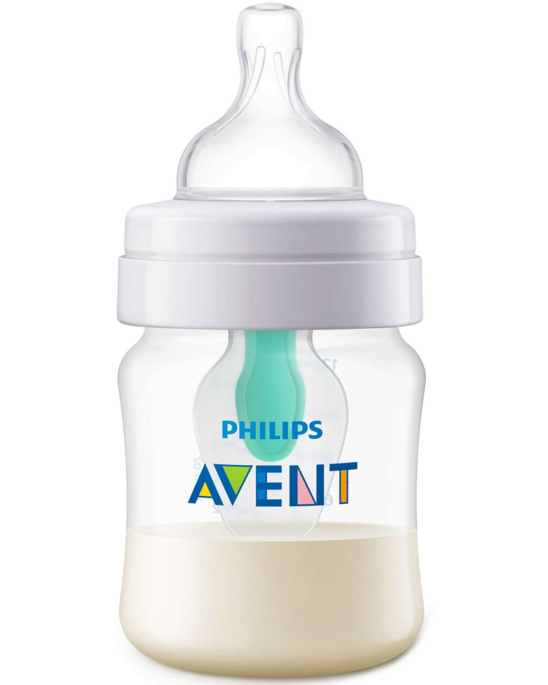 Бебешко шише Philips Avent Anti-Colic - 125 ml, за 0+ месеца - шише