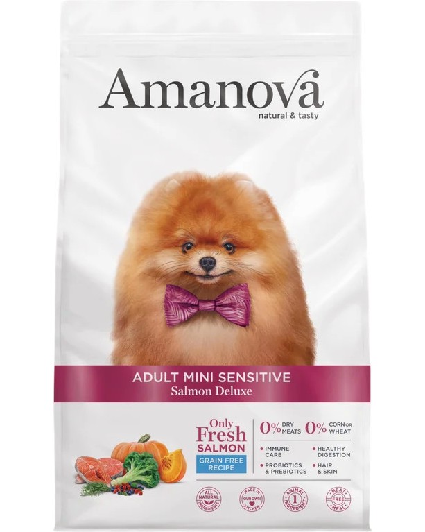 ��������� ���� ����� �� ������ �� ������ ���� � � ������������ ������������ Amanova Adult Mini Sensitive - 2 � 7 kg, ��� ������, �� ������ � ����� ������, ��� 10 ������ - �����