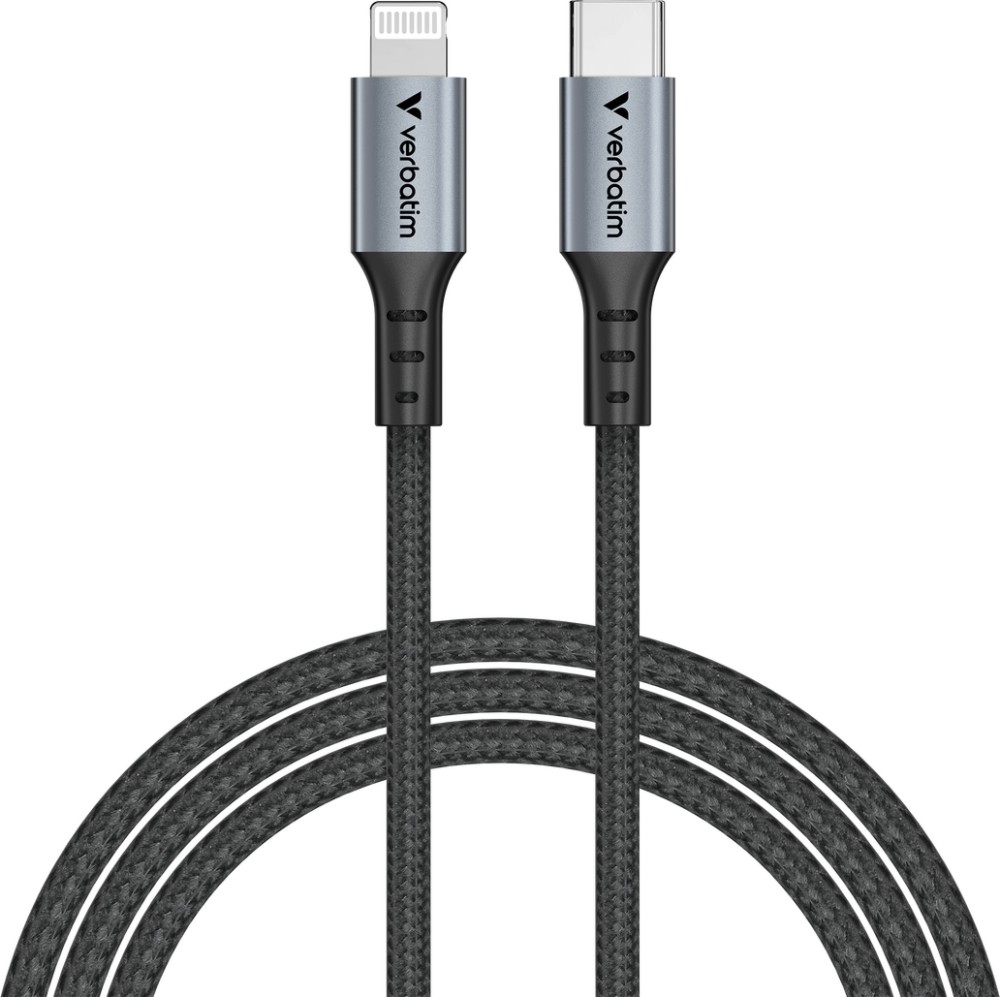 Кабел USB-C male към Lightning male Verbatim Кабел USB-C male към Lightning male Verbatim - 1.2 m -