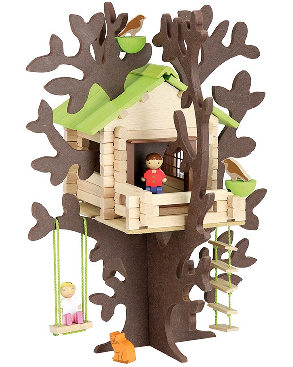 Къща на дърво Къща на дърво - Дървен конструктор - играчка