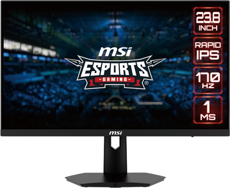 ������� MSI G244F - 23.8", Rapid IPS, 170 Hz, 16:9, 1920 x 1080,1 ms, 2 x HDMI, DisplayPort, AMD FreeSync Premium - 