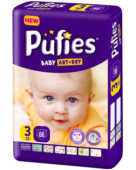 Pufies Baby Art & Dry New 3 - Midi -          4  9 kg - 