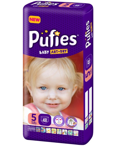 Pufies Baby Art & Dry New 5 - Junior -          11  20 kg - 