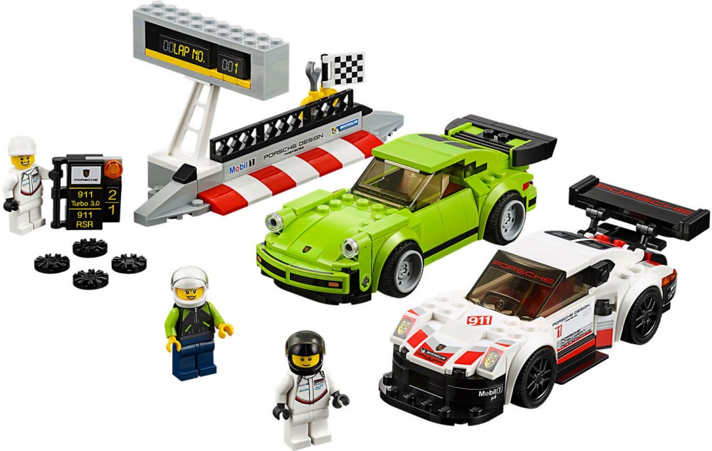   Porsche 911 RSR  Porsche 911 Turbo 3.0 -     "LEGO: Speed Champions" - 