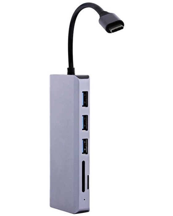 ��� � 9 ����� USB-C T'nB - 9 ����� (3x USB-A 3.0 �����, 1x HDMI ����, 1x RJ45 ����, 1x USB Type-C, 1x SD �����, 1x micro SD �����, 1x 3.5 mm ���) - 