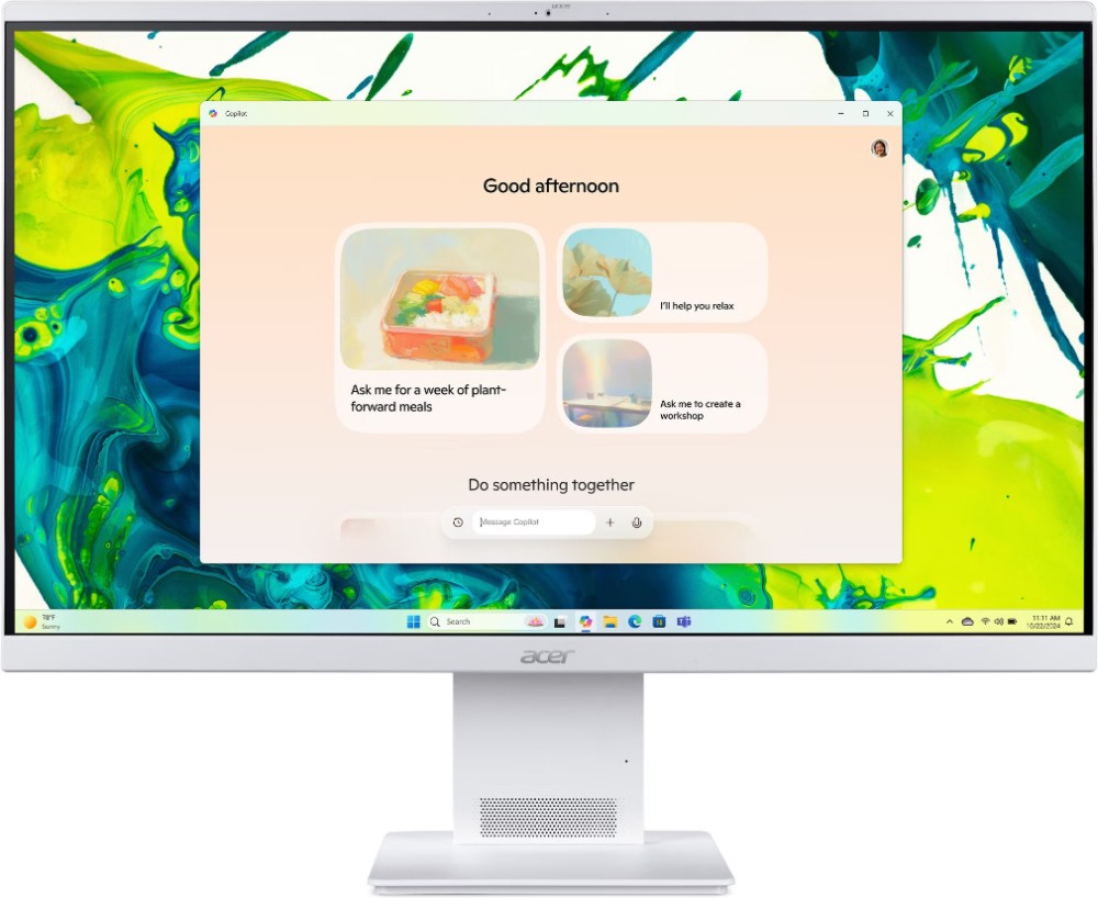 Настолен компютър Acer Aspire S27-B Настолен компютър Acer Aspire S27-B - Intel Core Ultra 5 115U 1.5 GHz, 27" (1920 x 1080), 144 Hz, 16 GB RAM DDR5, 1 TB SSD, No OS -
