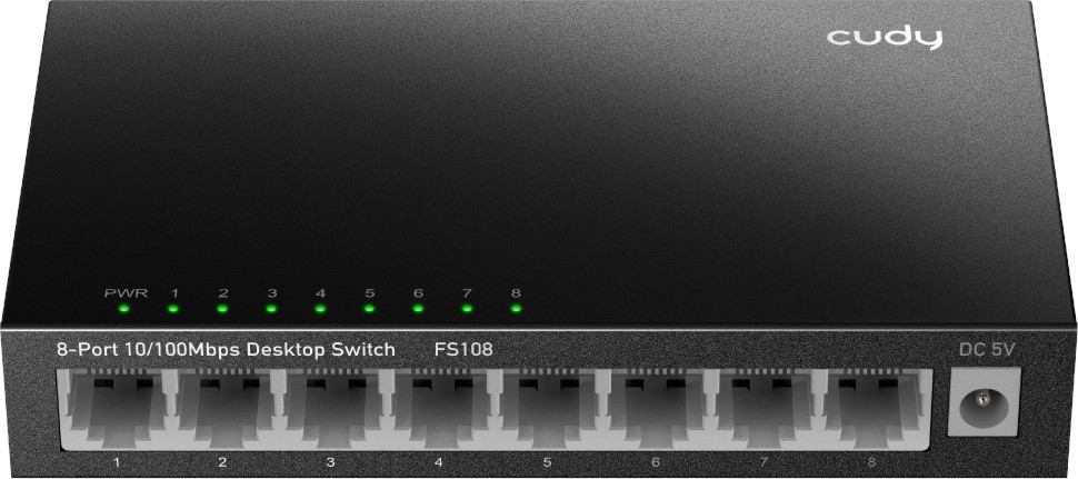 Суич Cudy FS108 Суич Cudy FS108 - 8 x 10/100 Mbps RJ45, 1.6 Gbps -