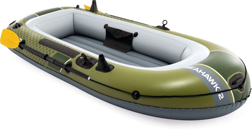 Надуваема лодка Intex Seahawk 2 Надуваема лодка Intex Seahawk 2 - Комплект с гребла и помпа -
