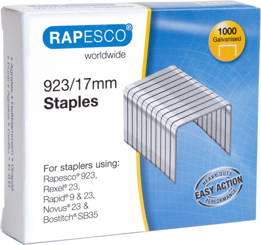 Телчета за телбод Rapesco 23/17 Телчета за телбод Rapesco 23/17 - 1000 броя -