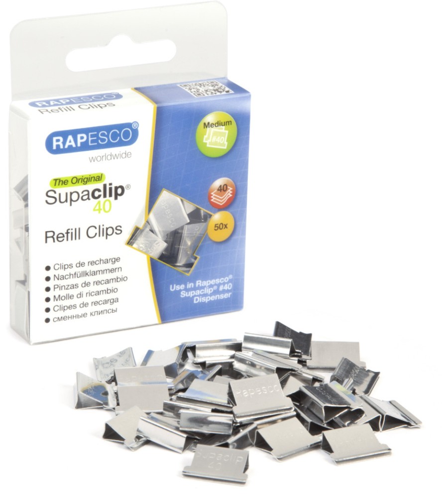 Клипсове Rapesco Supaclip 40 Клипсове Rapesco Supaclip 40 - 50 броя -