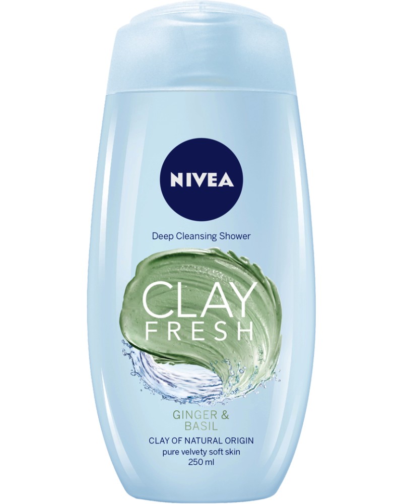 Nivea Clay Fresh Ginger & Basil Deep Cleansing Shower -           -  