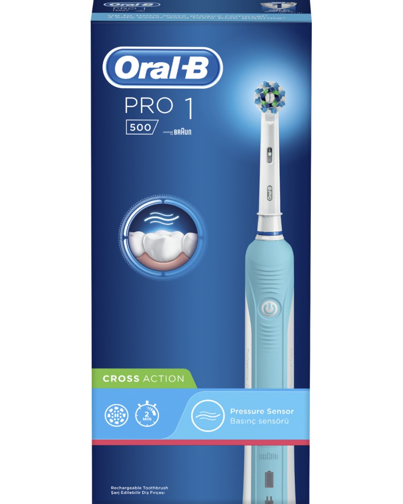 Oral-B Pro 500 Cross Action Electric Toothbrush -      - 