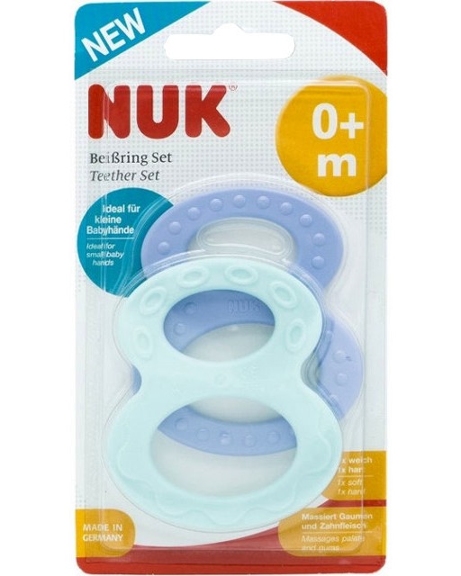 Чесалка за зъби Осмица - NUK Чесалка за зъби Осмица - NUK - 2 броя, за 0+ месеца - продукт